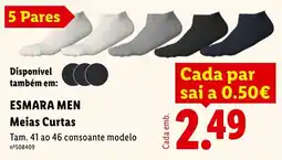 Lidl esmara men meias curtas promoção