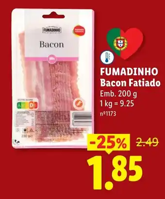 Lidl Fumadinho Bacon Fatiado promoção