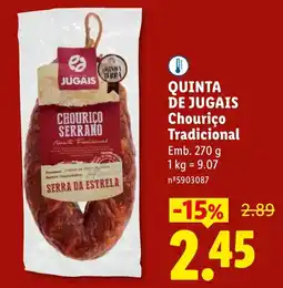 Lidl Quinta de Jugais Chouriço Tradicional promoção