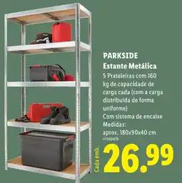 Lidl parkside estante metálica promoção