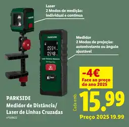 Lidl Parkside medidor de distância/laser de linhas cruzadas promoção