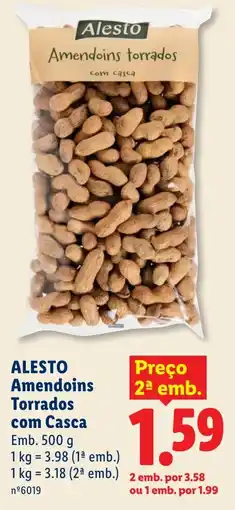 Lidl Alesto Amendoin torrados com casca promoção