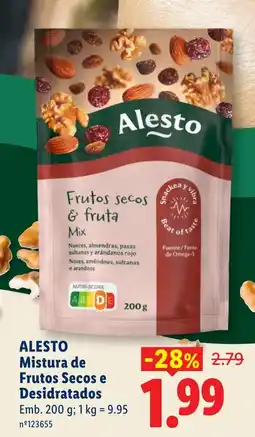 Lidl Alesto Mistura de Frutos Secos e Desidratados promoção