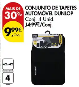 Pingo Doce conjunto de tapetes automóvel dunlop promoção