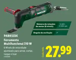 Lidl Parkside ferramenta multifuncional 310 w promoção