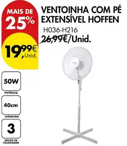 Pingo Doce ventoinha com pé extensível hoffen promoção
