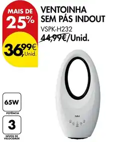 Pingo Doce ventoinha sem pás indout promoção