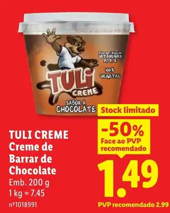 Tuli creme creme de barrar de chocolate