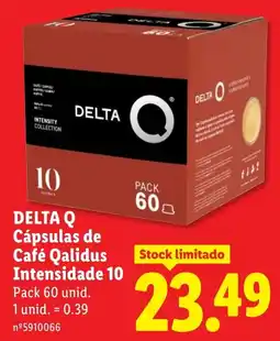 Lidl Delta q cápsulas de café qalidus intensidade 10 promoção
