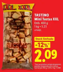 Lidl Tastino mini tostas xxl promoção
