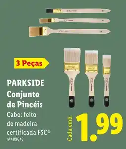Lidl Parkside conjunto de pincéis promoção