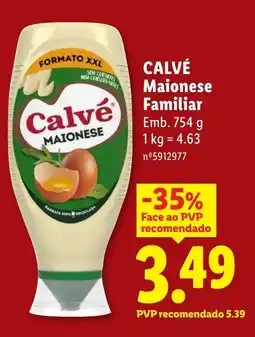 Lidl Calvé maionese familiar promoção
