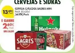 Pingo Doce cerveja c/álcool sagres mini promoção