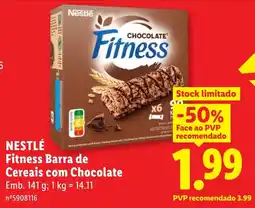 Lidl Nestlé Fitness Barra de Cereais com Chocolate promoção