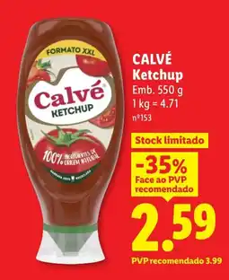 Lidl Calvé ketchup promoção