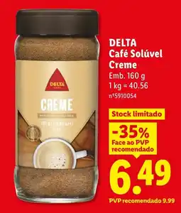 Lidl Delta café solúvel creme promoção