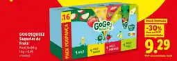 Lidl Gogosqueez saquetas de fruta promoção