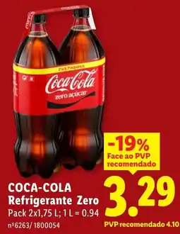 Lidl Coca-Cola Refrigerante Zero promoção
