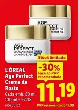 Lidl L'oreal age perfect creme de rosto promoção