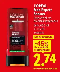 Lidl L'oreal men expert shower promoção