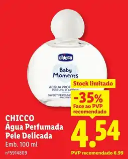 Lidl Chicco Água Perfumada Pele Delicada promoção