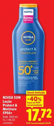 Lidl Nivea sun loção protect & moisture promoção