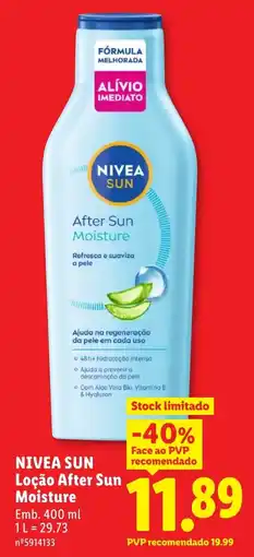 Lidl nivea sun loção after sun moisture promoção