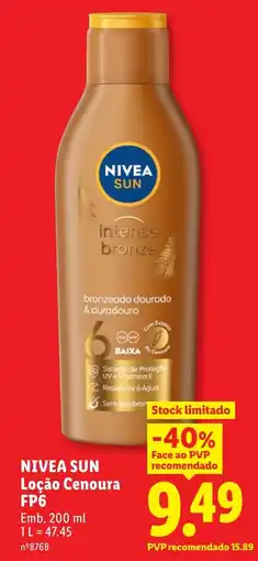 Lidl nivea sun loção cenoura fp6 promoção