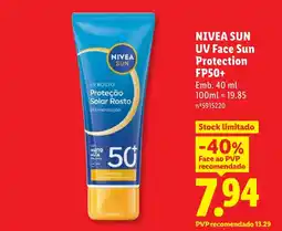 Lidl Nivea sun uv face sun protection promoção