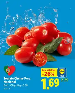 Lidl Tomate Cherry Pera Nacional promoção