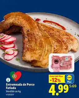 Lidl Entremeada de Porco Fatiada promoção