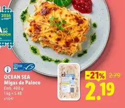 Lidl Ocean Sea Migas de Paloco promoção