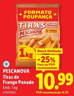 Lidl Pescanova tiras de frango panado promoção