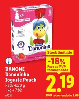 Lidl Danone Danoninho Iogurte Pouch promoção