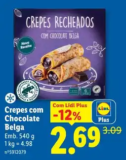 Lidl Crepes com Chocolate Belga promoção