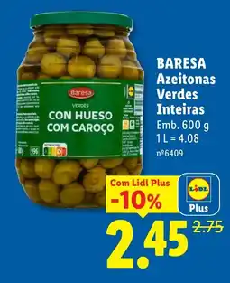 Lidl Baresa azeitonas verdes inteiras promoção