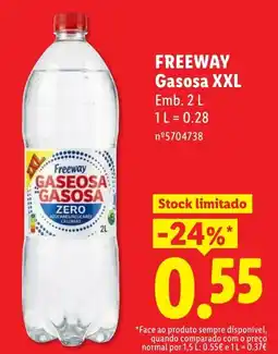 Lidl Freeway gasosa zero promoção