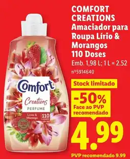 Lidl Comfort Creations Amaciador para Roupa Lírio & Morangos promoção