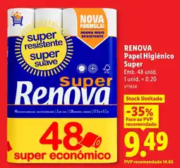 Lidl Papel Higiênico Super Renova promoção