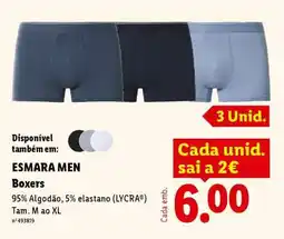 Lidl ESMARA MEN promoção