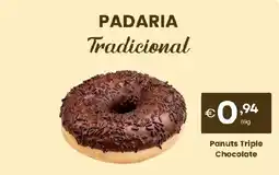 Roque Supermercados Padaria Tradicional Panuts Triple Chocolate promoção