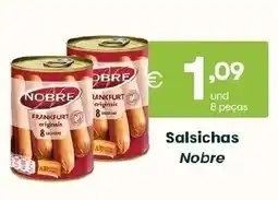 Roque Supermercados Salsichas Nobre promoção