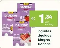 Roque Supermercados logurtes líquidos magros danone promoção