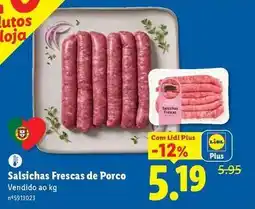 Lidl com - salsichas frescas de porco promoção