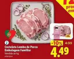 Lidl Costeleta lombo de porco embalagem familiar promoção