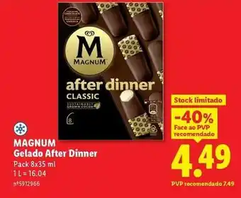 Lidl Magnum - gelado after dinner promoção