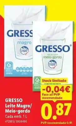 Lidl Gresso promoção