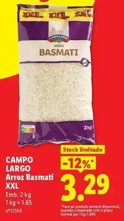 Lidl Xxl - arroz basmati promoção