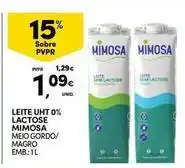 Continente Bom dia Lactovit - leite uht 0% mimosa promoção