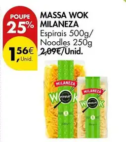 Pingo Doce Milaneza - massa wok promoção